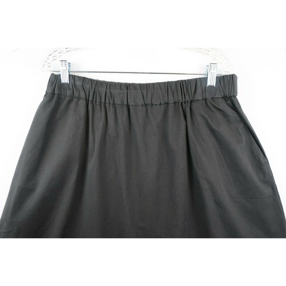EVERLANE Black The Easy Chino Cotton Stretch 2 Pockets A Line Twill Skirt XL - Picture 3 of 7